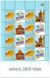 Tlačový list známky s personalizovaným kupónom - Sběratel 2014