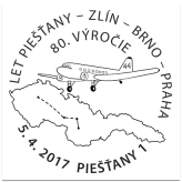 80. výročie letu Piešťany - Zlín - Brno - Praha