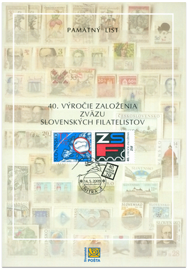 40th Anniversary of the Foundation of the Union of Slovak Philatelists