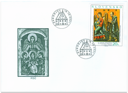 Ikona z východného Slovenska: Sv. Michal archanjel so skupinou svätých