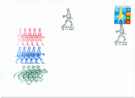 Postage Stamp Day:  History of Post Transport   (Definitive stamp)