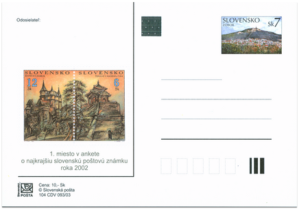 Most beautifull Slovak stamp 2002 - Inquiry