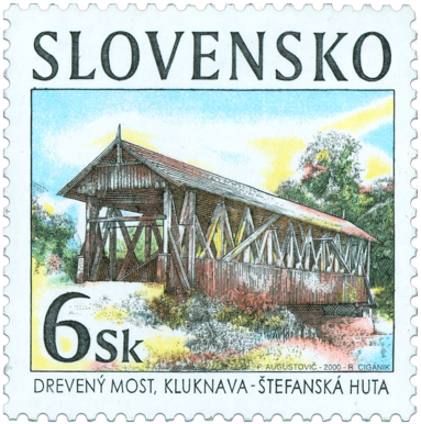 Historické mosty - drevený most v Kluknave