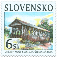 Historické mosty - drevený most v Kluknave