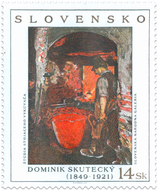 Art - Dominik Skutecký: Study of the staying blacksmith - Ironworker