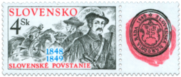 Slovenské povstanie 1848-49 s kupónom 150. výročia Slovenskej národnej rady