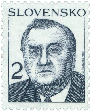 The Prezident of Slovak Republik  (Definitive stamp)