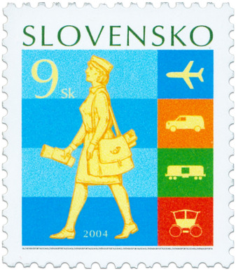 Postage Stamp Day:  History of Post Transport   (Definitive stamp)