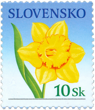 Greeting Stamp - Anemone /Narcissus  (Definitive stamp)