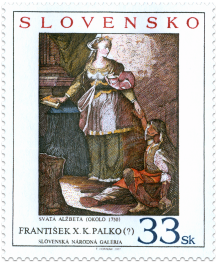 Umenie - František  X. K. Palko (?): Svätá Alžbeta, okolo 1750