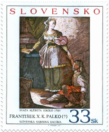 Art - František  X. K. Palko (?): Saint Elisabeth, about 1750