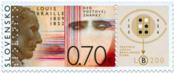 Deň poštovej známky: Louis Braille (1809 - 1852)