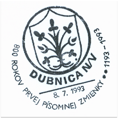 "800 rokov prvej písomnej zmienky 1193-1993"