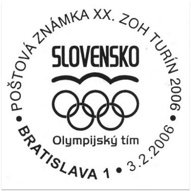 Poštová známka XX. ZOH Turín 2006