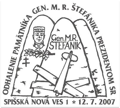 Odhalenie pamätníka gen.  M. R. Štefánika prezidentom SR