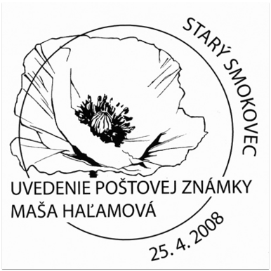 Uvedenie poštovej známky Maša Haľamová
