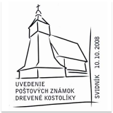 Uvedenie poštových známok - Drevené kostolíky