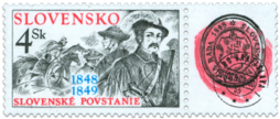 The Slovak Uprising of 1848-49 with a tab recalling the 150.th Anniversary of the Slovak National Council