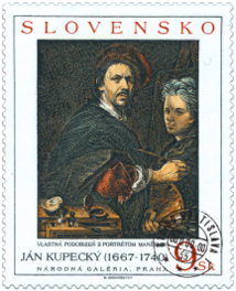 Art - Ján Kupecký: Self-portrait with Portrait of his Wife