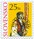 Slovak Folk Handicraft - Shepherd´s Long Pipe  (Definitive stamp)