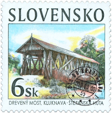 Historické mosty - drevený most v Kluknave