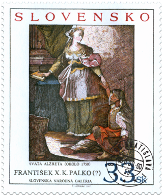 Umenie - František  X. K. Palko (?): Svätá Alžbeta, okolo 1750