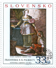 Art - František  X. K. Palko (?): Saint Elisabeth, about 1750