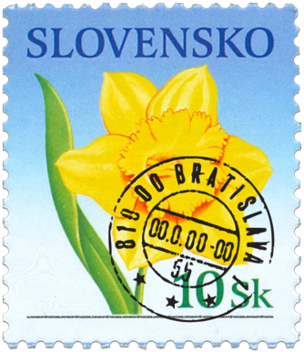 Greeting Stamp - Anemone /Narcissus  (Definitive stamp)
