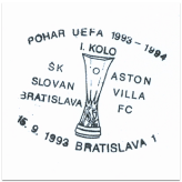 "Pohár UEFA 1993-1994, 1.kolo ŠK Slovan-Aston Villa FC"