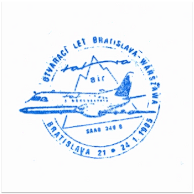 "Otvárací let Bratislava Warszawa TATRA AIR, SAAB 340 B"