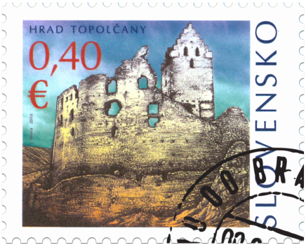 Castle of Topolčany: stamp with personalised coupon