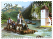 Raftmen on  the Dunajec River - Polish - Slovak common issue