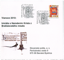 Vianoce 2010: Iniciála s Narodením Krista z Bratislavského misála