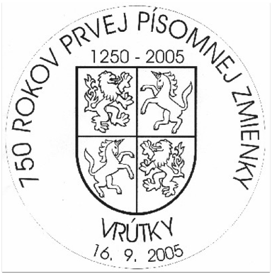 750 rokov prvej písomnej zmienky  1250 - 2005