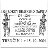 1825 rokov rímskeho nápisu