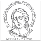 Inagurácia poštovej známky "25. výročie Slovenskej cirkevnej provincie"