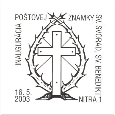 Inagurácia poštovej známky sv. Svorad, sv. Benedikt