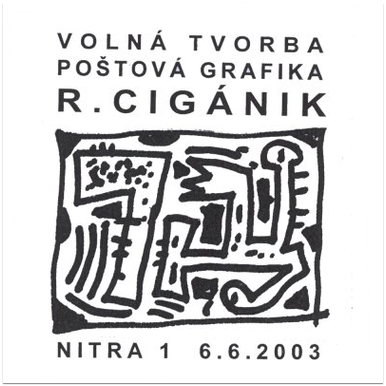 Voľná tvorba, poštová grafika R. Cigánik