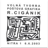 Voľná tvorba, poštová grafika R. Cigánik