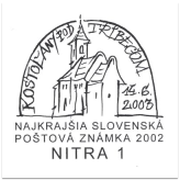 Najkrajšia slovenská poštová známka 2002, Kostoľany pod Tríbečom