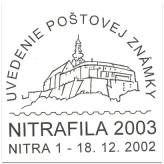 Uvedenie poštovej známky - Nitrafila 2003
