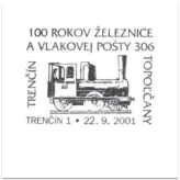 100 rokov železnice a vlakovej pošty 306