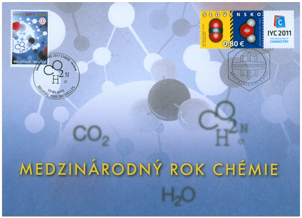 Medzinárodný rok chémie 2011/Pamätný list Belgickej pošty