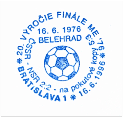 "20. výročie finále ME 76 Belehrad ČSSR-NSR 2:2 na pokutové kopy 5:3"