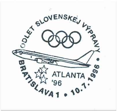 "Odlet slovenskej výpravy Atlanta 96"