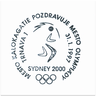 "Mesto kalokagatie pozdravuje mesto olympiády Sydney 2000"