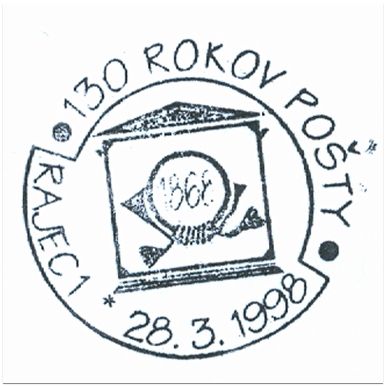 "130 rokov pošty Rajec"