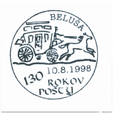 "130. Výročie pošty Beluša"