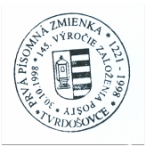 " Prvá písomná zmienka 1221-1998, 145. Výročie založenia pošty"