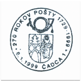 "270 rokov pošty 1729-1999"